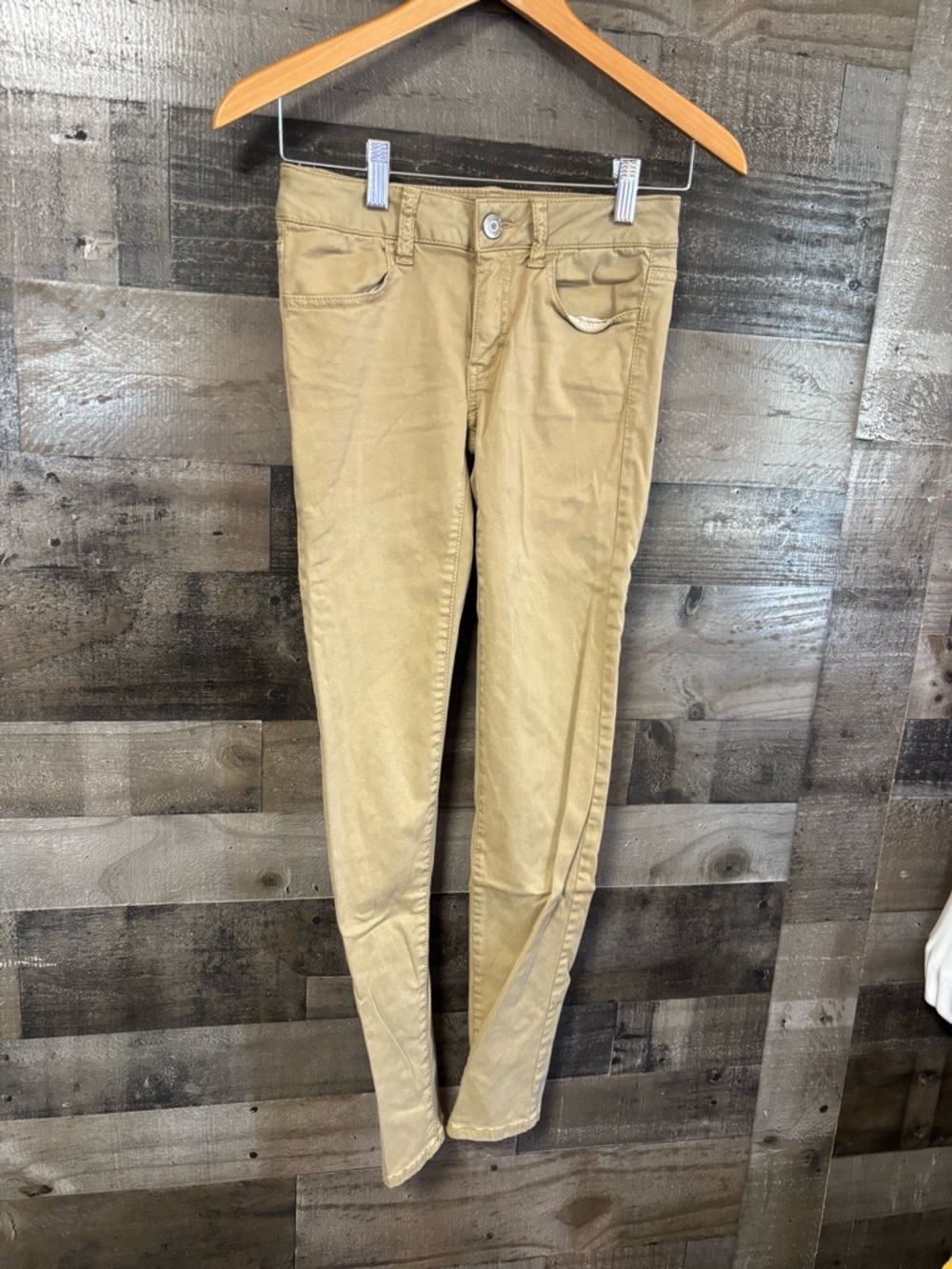 American Eagle Outfitters Tan Super Stretch Chino Jeggings 00Regular